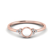 Semi Mount Bezel Simple Engagement Ring
